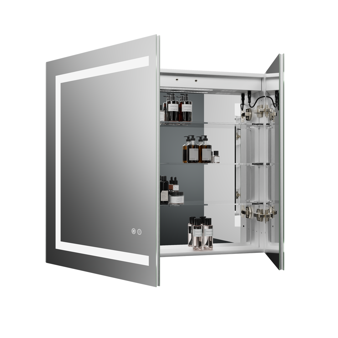 LumiVault – Frameless Smart LED Mirror Cabinet