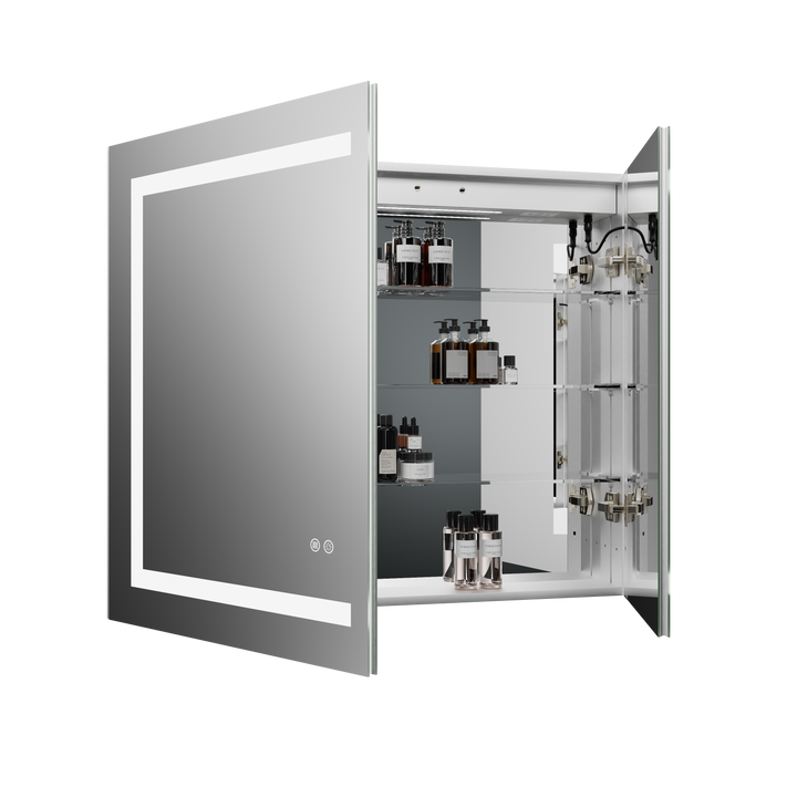 LumiVault – Frameless Smart LED Mirror Cabinet