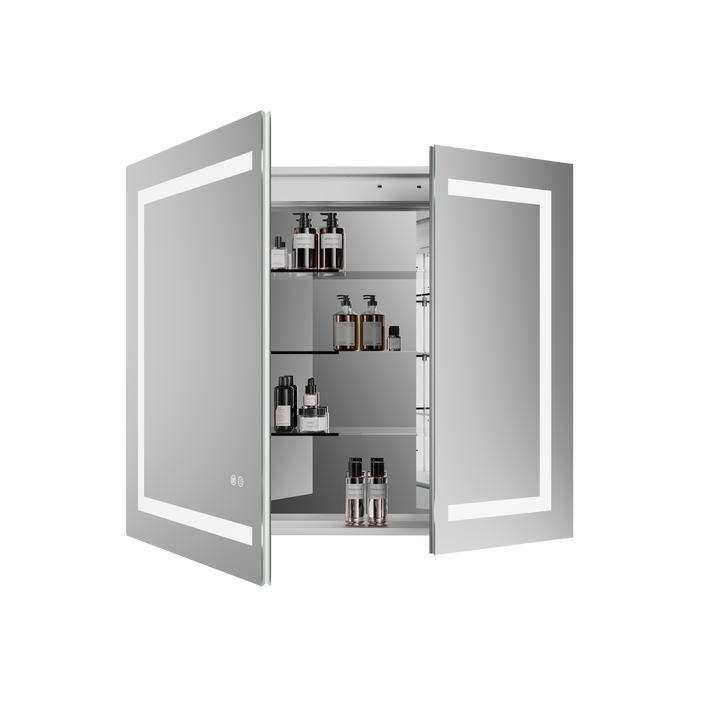 LumiVault – Frameless Smart LED Mirror Cabinet