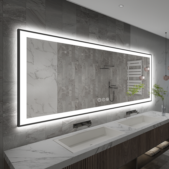 LumiFrame  – Black Frame Dual-Glow Smart LED Mirror