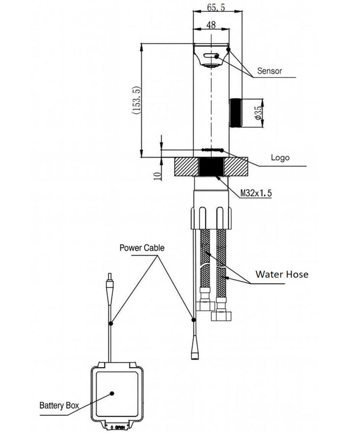 Smart Flow: Verra – Chrome Glass-Top Intelligent Faucet with Infrared Sensor & Temperature Display