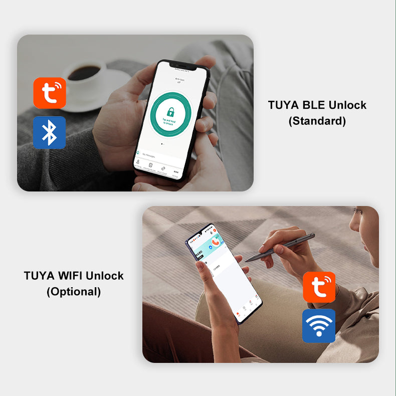 Smart Door Lock - Keyless Entry with Fingerprint, App Control, and US Standard Installation