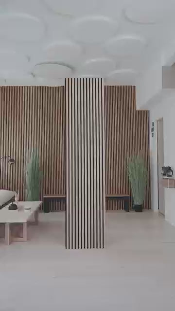 4PC 94.49x23.62 inch MDF Acoustic Panels with Technology Veneer